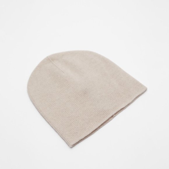 Zara Cream Knit Beanie main image 4